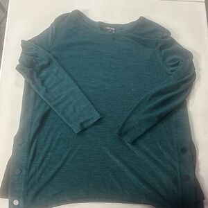 NIC+ZOE Teal Knit Top XL
